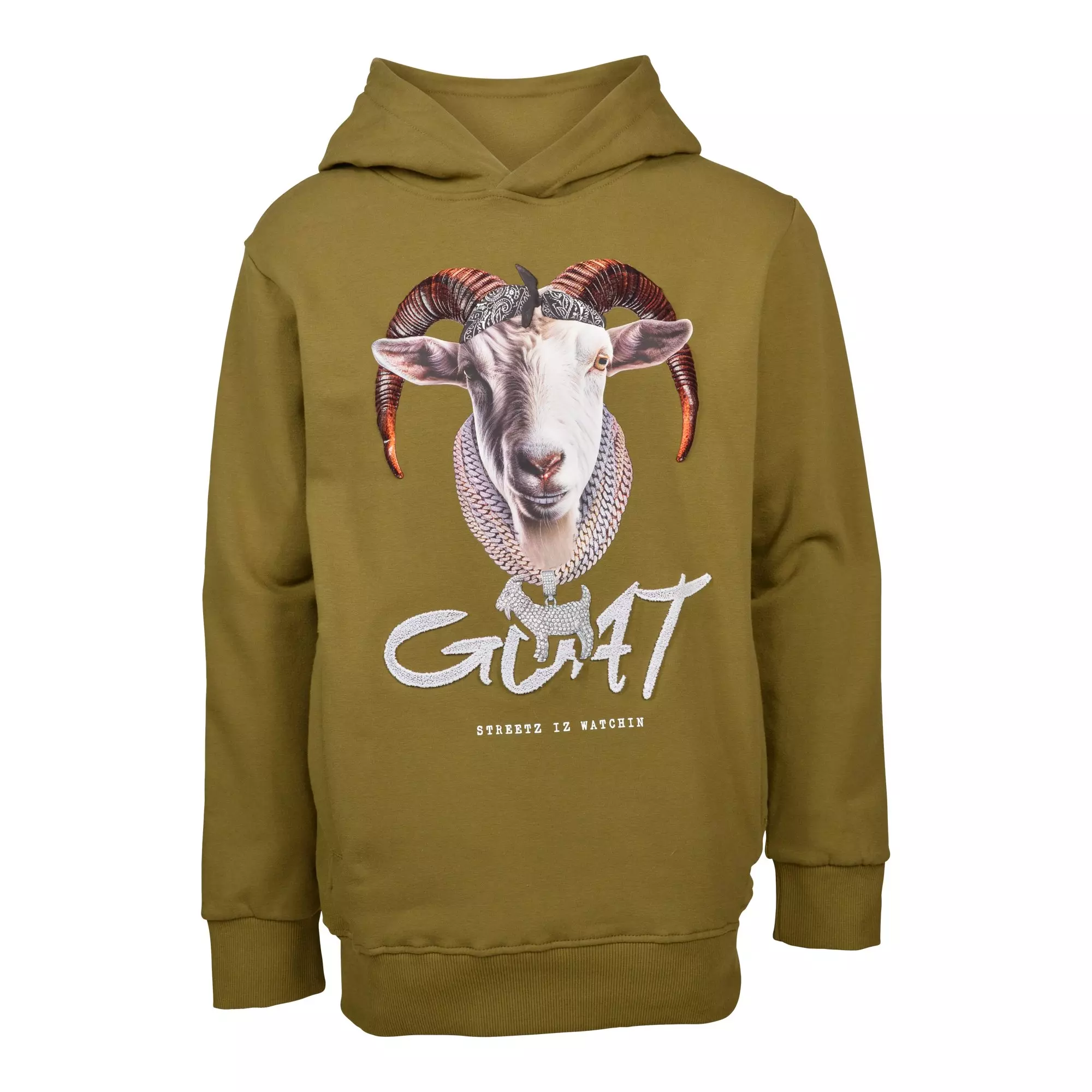 Olive Boys GOAT Logo Hoodie Sweatshirt | Hibbett